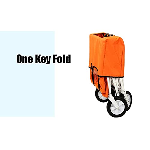 NEOCHY Trolleys,Shopping Cart Mini Oxhome Shopping Cart Portable Fold Trolley Trailer Double Brake Luggage Cart Grocery Cart/8