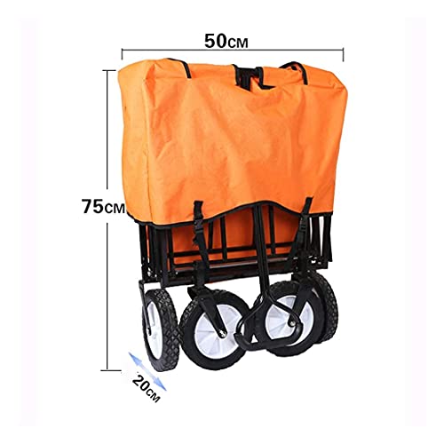 NEOCHY Trolleys,Shopping Cart Mini Oxhome Shopping Cart Portable Fold Trolley Trailer Double Brake Luggage Cart Grocery Cart/8