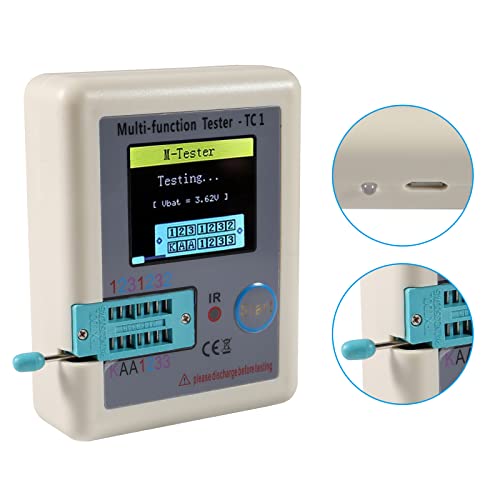 MELIFE Transistor Meter LCR-TC1 Multi-Function Tester 1.8" Full Color Display Transistor Meter Capacitor Resistor Transistor LCR ESR NPN PNP MOSFET.