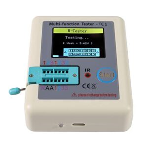 MELIFE Transistor Meter LCR-TC1 Multi-Function Tester 1.8" Full Color Display Transistor Meter Capacitor Resistor Transistor LCR ESR NPN PNP MOSFET.