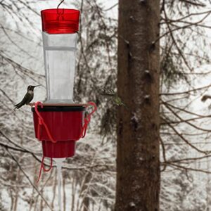 Hummingbird Feeder Heater, Heated Feeders for Outdoors,Bird Heater Attaches to Bottom Feed Hummingbirds in Freezing Weather Winter Outdoor Garden(Feeder NOT Included) Red