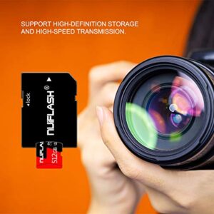 Micro Memory SD Cards 512GB TF Card with Free SD Card Adapter Class 10 High Speed 512GB Memory Card 512GB for Dash Cams Action Camera,Surveillance&Security Cams 512GB