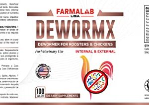 DEWORMX para Gallos Gallinas Pollos DEWORMX for Rooster Hens Chickens Natural Ingredients