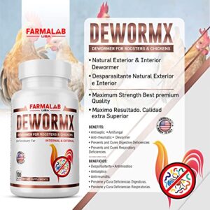 DEWORMX para Gallos Gallinas Pollos DEWORMX for Rooster Hens Chickens Natural Ingredients