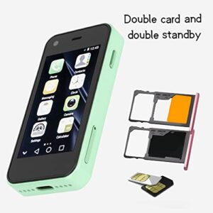 GOWENIC Mini Smartphone 2.5 Inch, Lightweight HD Touchscreen 3G WiFi GPS 1GB 8GB Quad Core Android Mobile Phone, for Kids Working Backup Phone(Dark Night Green)