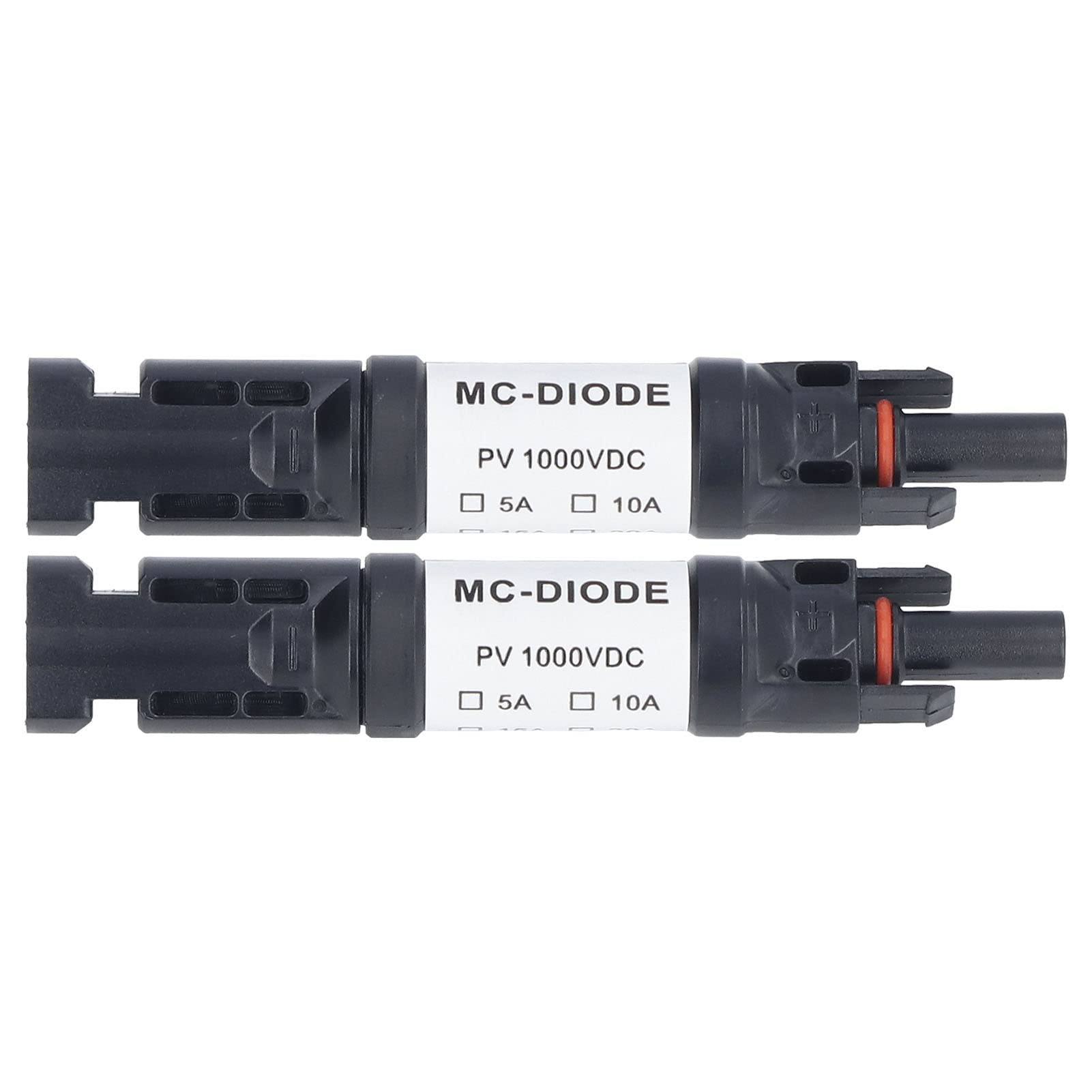 Gugxiom Solar PV Fuse Connector, IP68 Waterproof 1000V in Line Fuse Holder for Solar Panel Connection, Male Female with 1 Built in Fuse(15A)