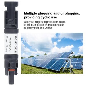 Gugxiom Solar PV Fuse Connector, IP68 Waterproof 1000V in Line Fuse Holder for Solar Panel Connection, Male Female with 1 Built in Fuse(15A)