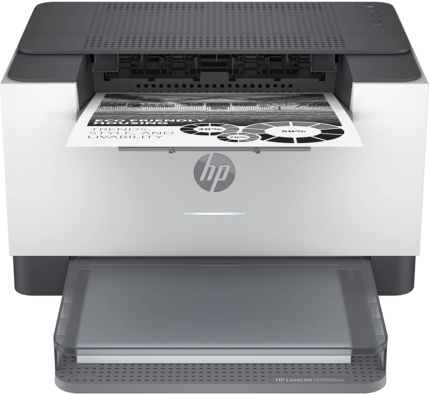 HP (Renewed) Laserjet M209dwe Single-Function Wireless Monochrome Laser Printer for Home Office - Print only - 30 ppm, 600 x 600 dpi, 8.5" x 14" Legal, Auto Duplex Printing, Ethernet