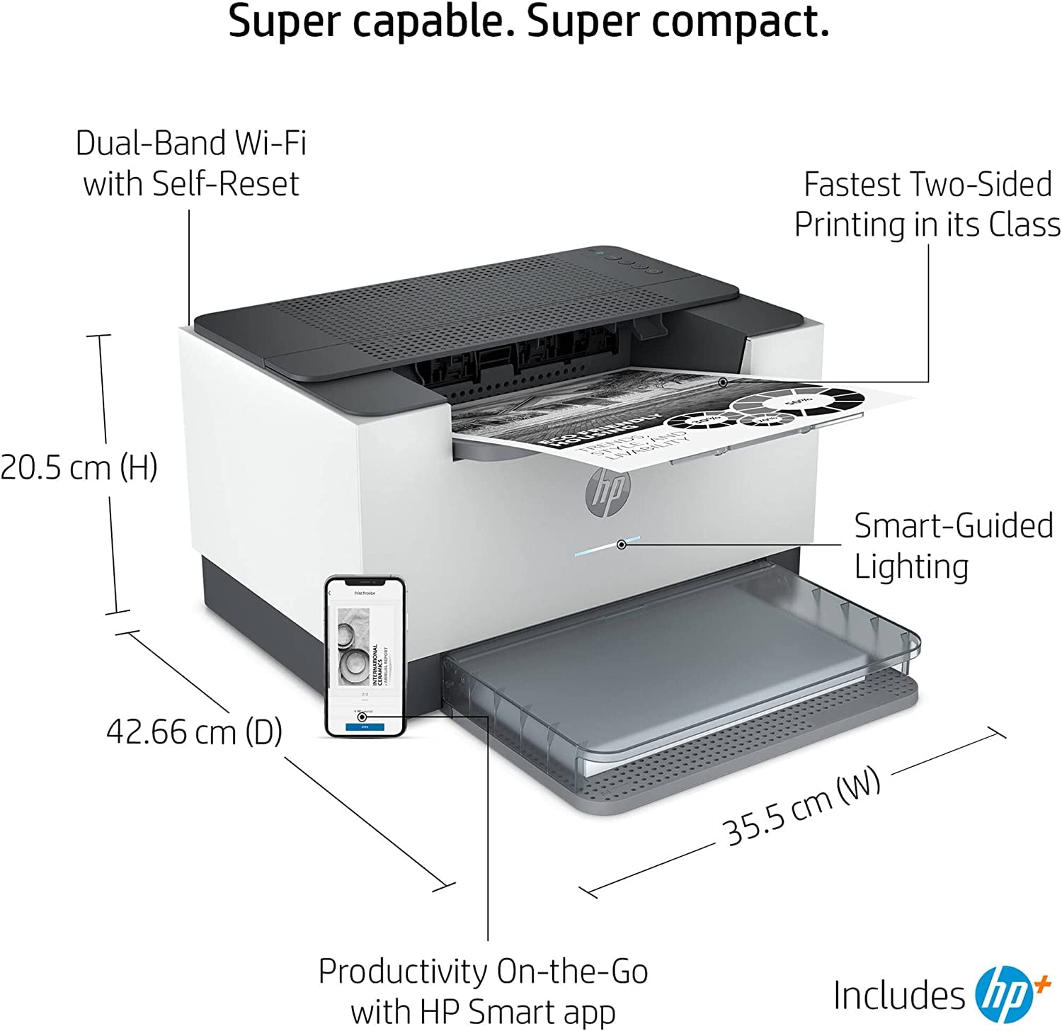 HP (Renewed) Laserjet M209dwe Single-Function Wireless Monochrome Laser Printer for Home Office - Print only - 30 ppm, 600 x 600 dpi, 8.5" x 14" Legal, Auto Duplex Printing, Ethernet