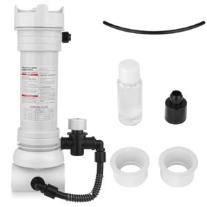upgraded 320 pool automatic chlorine/bromine inline feeder compatible with rainbow 320 chlorinator, r171096 feeder with complete accessories, one year warranty