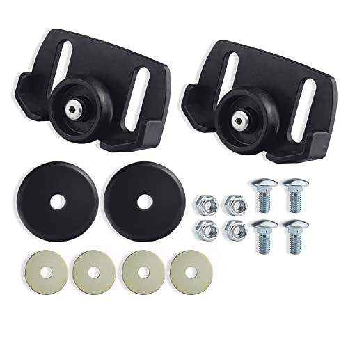 490-241-0038 Rolling Skid Shoes for Craftsman Cub Cadet A-riens Most 2 Stage & 3 Stage Snow Thrower, Fits Machines with 2-3/4" Slot and 3" Bolt Centers - with Spare Plastic Wheels Hardware Kit