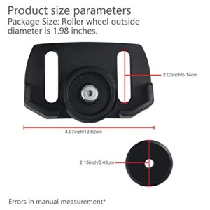 490-241-0038 Rolling Skid Shoes for Craftsman Cub Cadet A-riens Most 2 Stage & 3 Stage Snow Thrower, Fits Machines with 2-3/4" Slot and 3" Bolt Centers - with Spare Plastic Wheels Hardware Kit