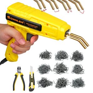 150w portable plastic welding kit, 2 in 1 Handheld Hot Stapler Gun For Car Bumper Repair, Plastic Soldering Machine With 900pcs 4 kinds of Hot Stapler, For Car Bumper Kayak Crack Repairs