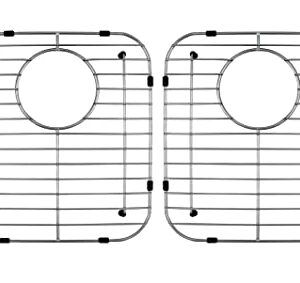 Sink Protector Grid 2 Pack 12 x 11.73 inc, 304 Stainless Steel Sink Grate with Draining Hole, Kitchen Sink Rack for Bottom of Sink