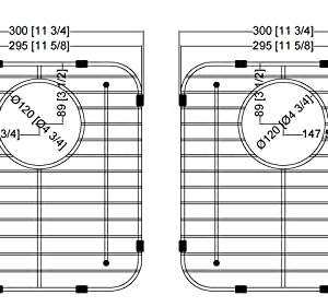 Sink Protector Grid 2 Pack 12 x 11.73 inc, 304 Stainless Steel Sink Grate with Draining Hole, Kitchen Sink Rack for Bottom of Sink