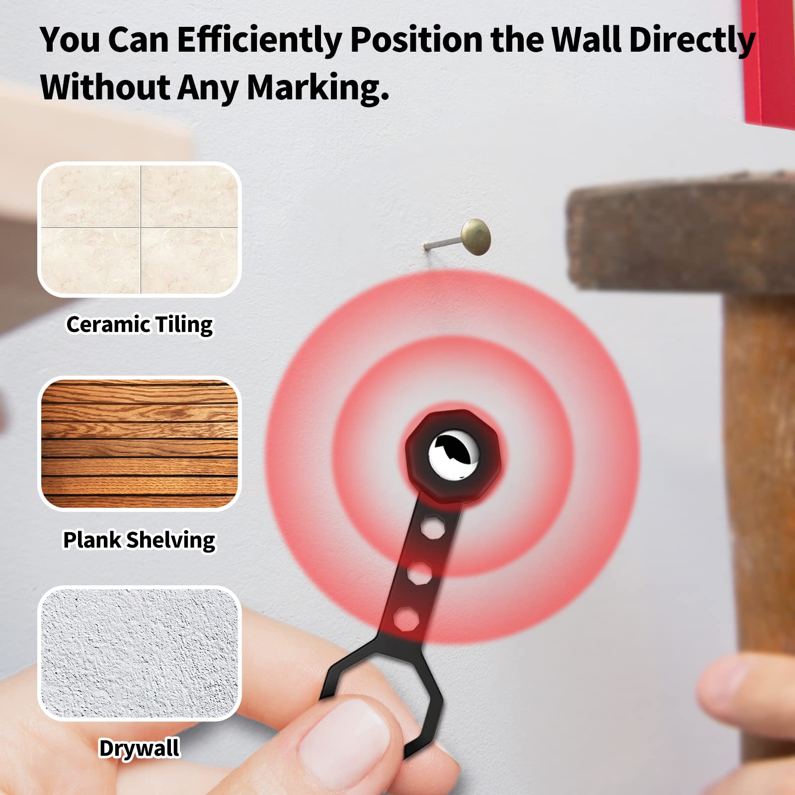 ENUODA Magnetic Stud Finder Wall Scanner 2 Pack Magnet Stud Finder Tool Wood Wall Magnet Stud Ball for Metal Concrete Drywall Plaster Wood Plywood Paneling Ceramic