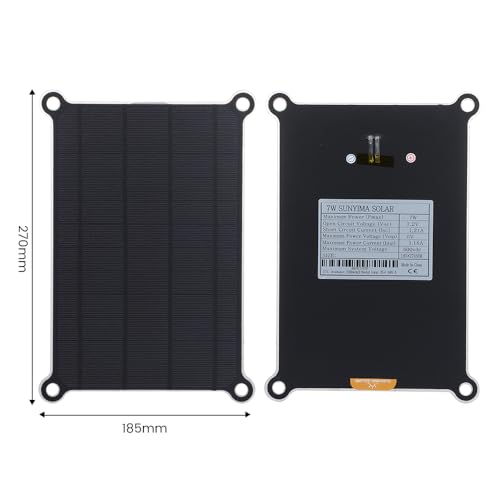 SUNYIMA 1Pcs 6V 7W Mini Solar Panels 270mm x 185mm for Solar Power Mini Solar Cells DIY Electric Toy Materials Photovoltaic Cells Solar DIY System Kits