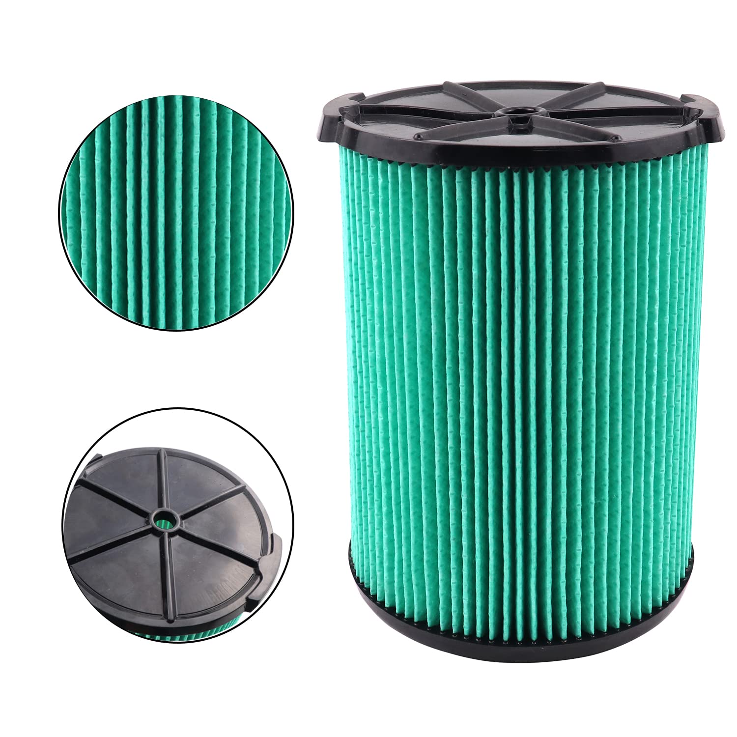 2 Pack VF6000 5-Layer Replacement Filter for Ridgid 5-20 Gallon Wet Dry Vacuums WD5500 WD0671 WD6425 WD7000 WD1280 WD1851 WD1680 WD1956 RV2400A 1400RV RV2600B