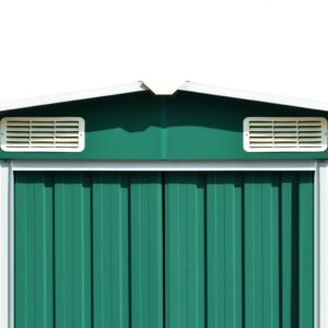 Outdoor Storage Shed, Garden Shed, Sun Protection and Waterproof Tool Storage Shed for Yard, Lawn, Backyard Garden Shed Green 101.2"x389.8"x71.3" Galvanized Steel