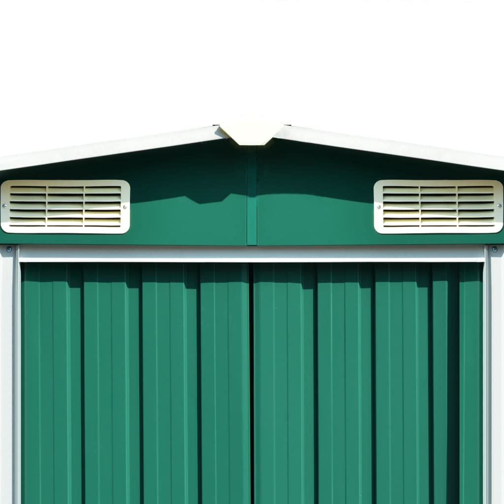 Outdoor Storage Shed, Garden Shed, Sun Protection and Waterproof Tool Storage Shed for Yard, Lawn, Backyard Garden Shed Green 101.2"x389.8"x71.3" Galvanized Steel