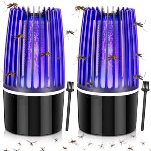 2 pcs bug zapper mosquito killer electric mosquito repellent outdoor indoor mosquito zapper with 360 degrees led usb power supply for mosquito insect fly and gnat moth