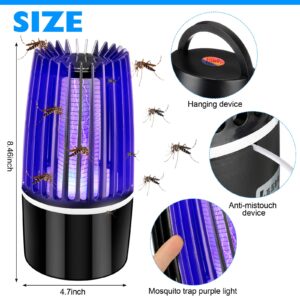 2 Pcs Bug Zapper Mosquito Killer Electric Mosquito Repellent Outdoor Indoor Mosquito Zapper with 360 Degrees LED USB Power Supply for Mosquito Insect Fly and Gnat Moth