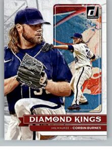 baseball mlb 2022 donruss #21 corbin burnes diamond kings nm near mint brewers