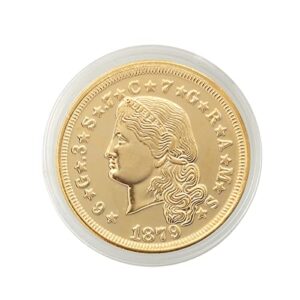 1879 p stella flowing hair gold piece $4 american mint state