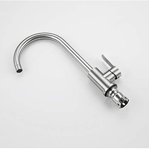 Kitchen Sink Faucet Mix The Faucet for Single Handle Hot and Cold 304 Stainless Steel Kitchen & Bath Fixtures Faucet Brushed Nickel Finished
