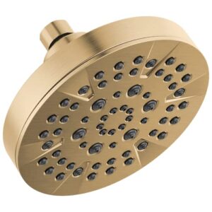 delta faucet faucet 5-spray gold shower head, delta faucet shower head gold, showerheads, brushed gold shower head, 1.75 gpm flow rate, champagne bronze 52535-cz