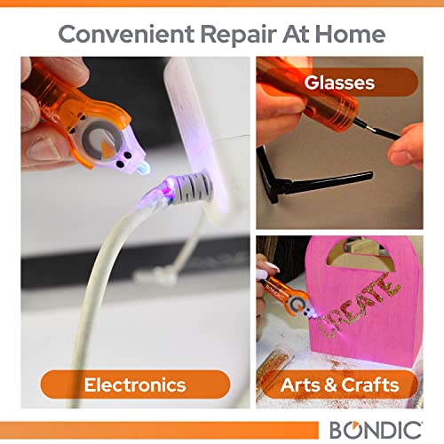 Bondic GO UV Glue Kit with Light, Super Glue, Liquid Plastic Welding Kit, (3ml) Adhesive Epoxy UV Glue, Bonds & Cures Instantly, Non-Toxic UV Resin Glue, Heat-Resistant & Waterproof, 2PK