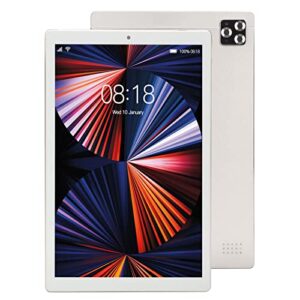 10 inch tablet, 4gb ram 64gb rom 128gb expandable storage 1280 x 800 ips hd touch screen octa core tablet for android 10.0, wifi 2.4g/5g dual band computer tablet with dual sim card slots(silver)