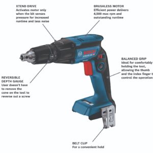 BOSCH GTB18V-45N 18V Brushless 1/4 In. Hex Screwgun (Bare Tool)