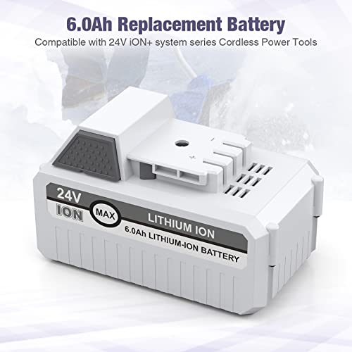 C D H 6000mAh 24VBAT-LTE Replacement Lithium-iON Battery for Snow Joe+Sun Joe 24V Battery Series 24BAT-LTX/LTW/LTE/LT/XR Pro