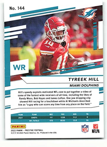 2022 Panini Prestige Xtra Points Diamond #144 Tyreek Hill NM-MT Miami Dolphins Football