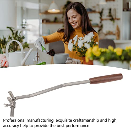 Zerodis Bonsai Branch Bender, M10 10mm Stainless Steel Potted Plants Pruner Bender with Walnut Handle Garden Bending Tool for Making Bonsai Branch Molding Opening 5mm40mm