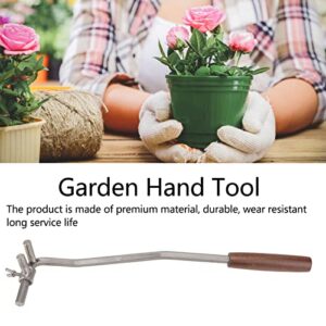 Zerodis Bonsai Branch Bender, M10 10mm Stainless Steel Potted Plants Pruner Bender with Walnut Handle Garden Bending Tool for Making Bonsai Branch Molding Opening 5mm40mm