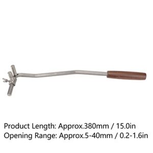 Zerodis Bonsai Branch Bender, M10 10mm Stainless Steel Potted Plants Pruner Bender with Walnut Handle Garden Bending Tool for Making Bonsai Branch Molding Opening 5mm40mm