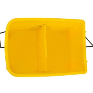 Mop Bucket & Side Wringer Combo, Heavy Duty & Commercial Janitorial Cart Spring Wringer on Wheels for Home & Industrial Cleaning Commercial Mop Bucket for Business, Yellow