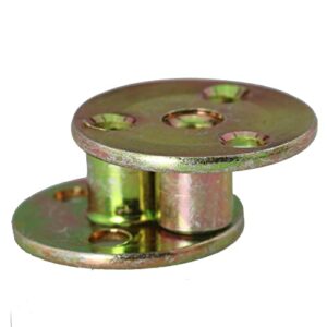 YHXiXi 6PCS Color Galvanized Iron Plate Nut with Three Holes Sofa Leg Mounting Plates Flat Mounting Plates for Furniture Legs Mordern Feet for Couch Bed Coffee Chair Desk Table