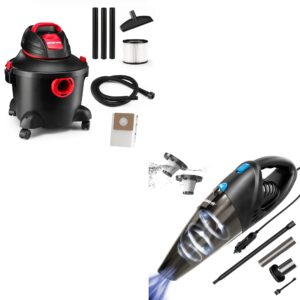 shop-vac 6 gallon 3.0 peak hp wet dry vacuum+shop·air car vacuum cleaner, 12v/106w, blue