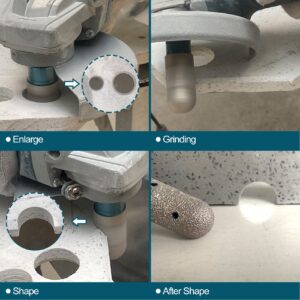 MINLAYCUT Diamond Finger Milling Bit - 20mm Tile Hole Bit for Enlarging and Shaping or Round Bevel Existing Holes in Porcelain Hard Ceramic Granite and Marble