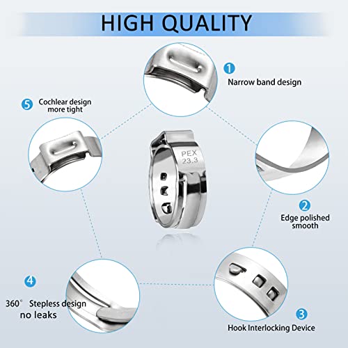 TOWN STORY PEX Hose Clamps, 100Pcs Pex Crimping Clamps,50Pcs 1/2 Inch and 50Pcs 3/4 Inch Pex Cinch Clamp 304 Stainless Steel, for PEX Tubing PEX Pipe Fitting Connections