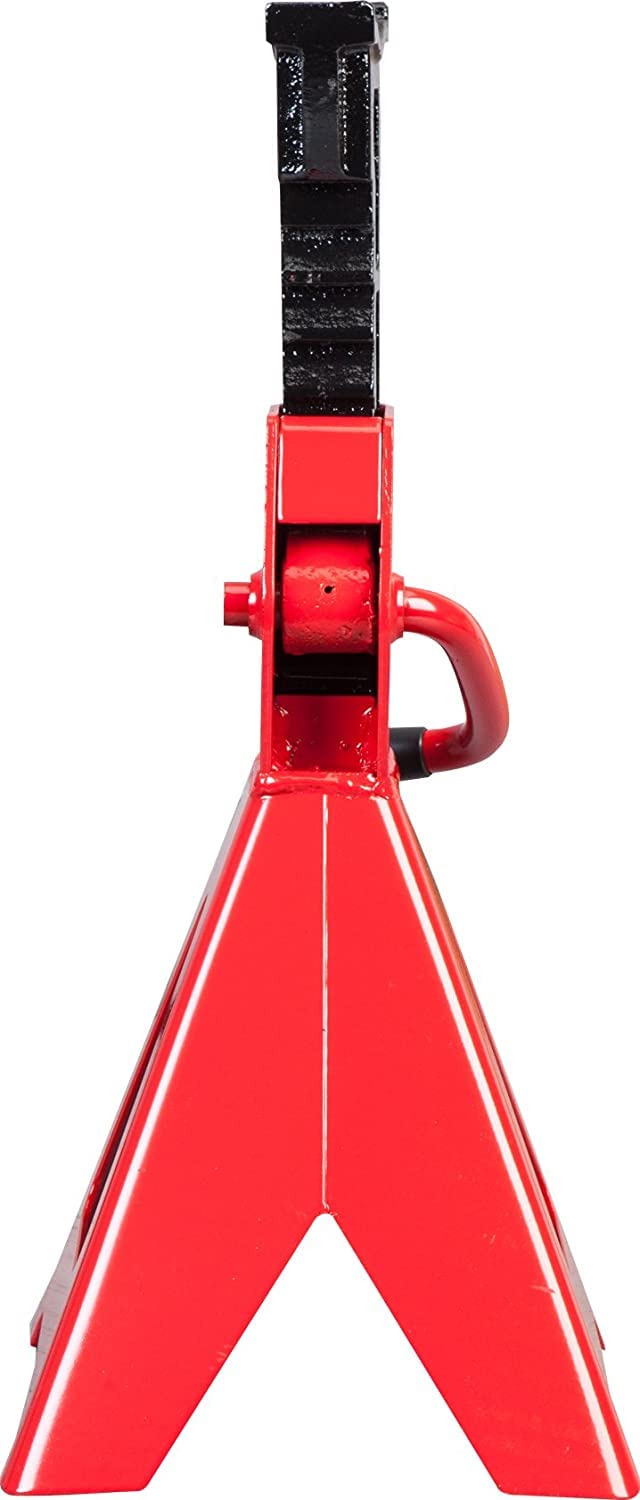 BIG RED AT46002R Torin Steel Jack Stands: 6 Ton (12,000 lb) Capacity, Red, 1 Pair