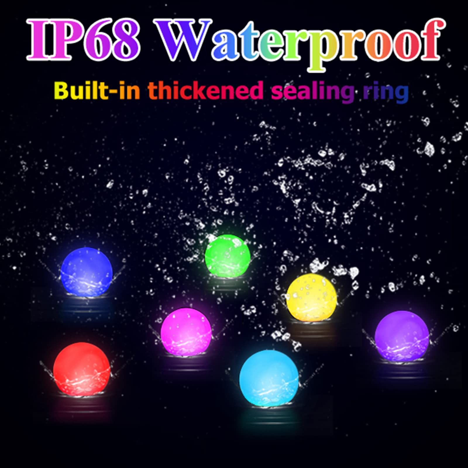 Floating Pool Lights,Rechargeable LED Color Changing Pool Lights That Float,3 Inch LED Pool Light with Remote and Hook for Pool Pond Spa Bath Garden,Hot Tub Accessories,Pool Party Decorations 8pcs