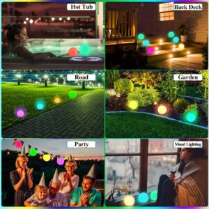 Floating Pool Lights,Rechargeable LED Color Changing Pool Lights That Float,3 Inch LED Pool Light with Remote and Hook for Pool Pond Spa Bath Garden,Hot Tub Accessories,Pool Party Decorations 8pcs
