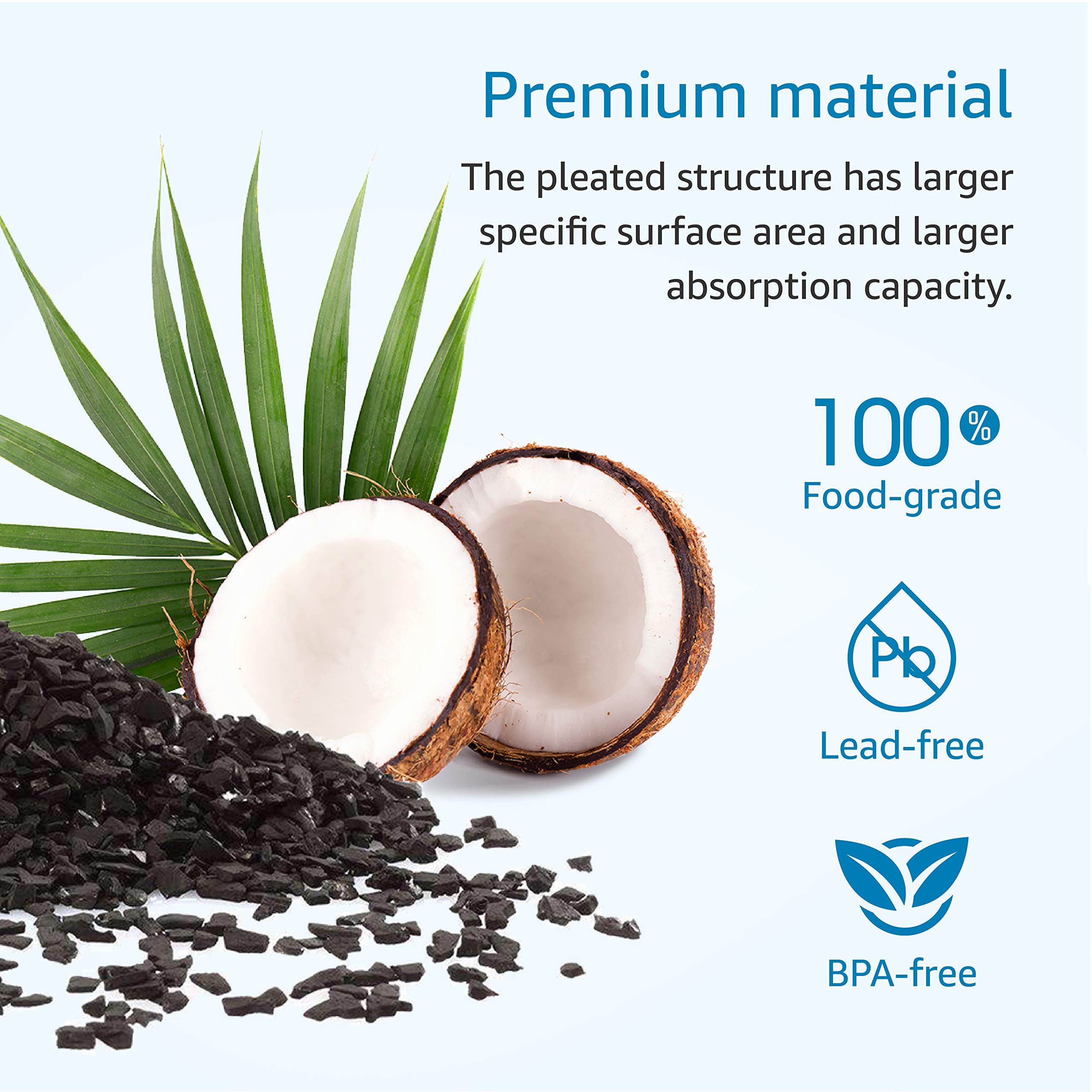 AQUACREST FXHSC & FXHTC 10" x 4.5" Whole House Water Filter, Replacement for GE FXHSC/FXHTC, Culligan R50-BBSA/RFC-BBSA, Pack of 5, Bundle