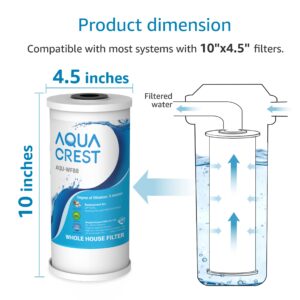 AQUACREST FXHSC & FXHTC 10" x 4.5" Whole House Water Filter, Replacement for GE FXHSC/FXHTC, Culligan R50-BBSA/RFC-BBSA, Pack of 5, Bundle