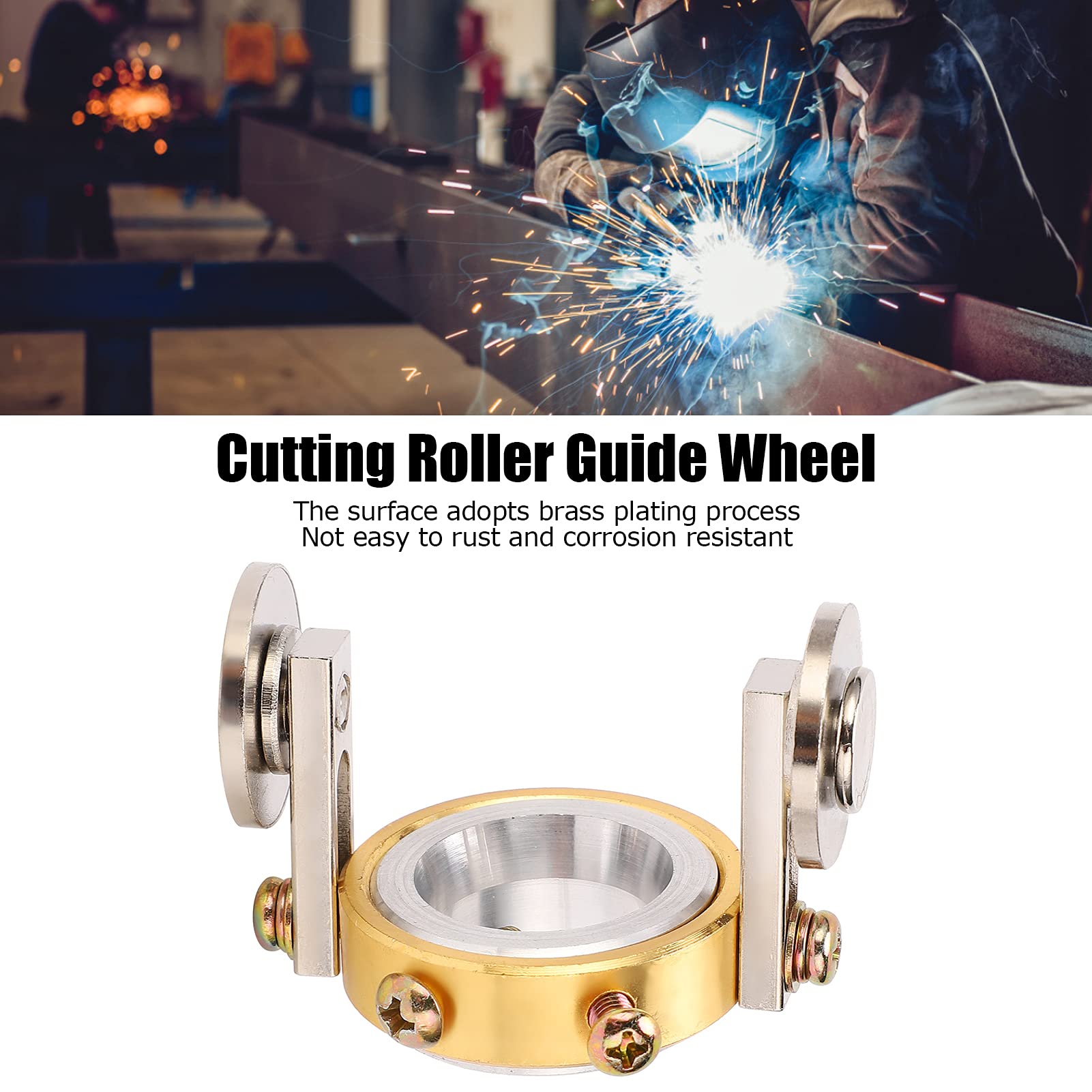 Welder Guide Wheel Plasma Cutting Guide Wheel, Adjustable Plasma Cutting Roller Guide Wheel Spacer, High Speed Steel Air Plasma Cutter Spacer Guide for Plasma Cutter Welding Torch