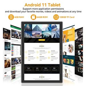 ANTEMPER 10.1 Inch Android Tablet 4G Cellular Tablets with 2 SIM Card - Google Certified Tablet 64G ROM+4G RAM,1080 FHD | 13 MP Camera | Octa-Core | 6000mAh | GPS | Bluetooth | WiFi | - Black